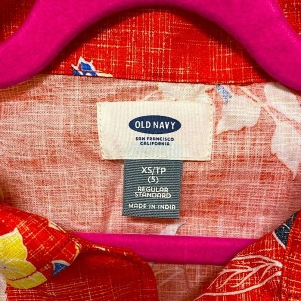 Old Navy Boys 100% Cotton Hawaiian Shirt